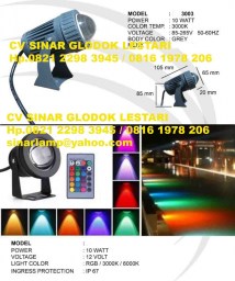 Lampu Kolam Renang Spot 10W dan Lampu Spotlight Outdoor 10W Kaca Cembung Lampu Kolam Renang Spot 10W dan Lampu Spotlight Outdoor 10W Kaca Cembung
